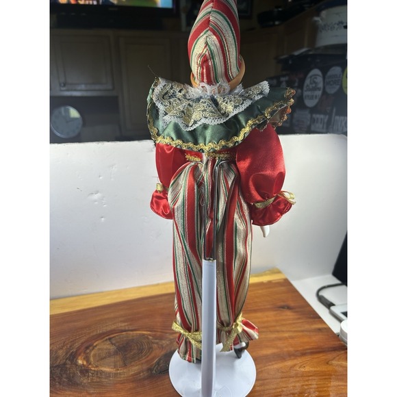 Vintage Porcelain Clown Doll w Stand EC Fast‎ Shipper - Picture 4 of 7